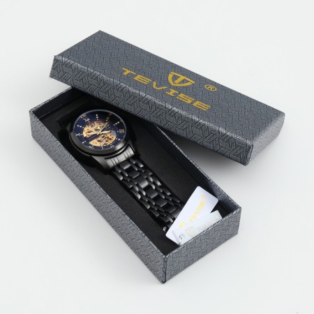 Men's male watch, d-4.1 cm, 3 atm, luminous, black-3
