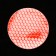 A car sticker, reflective, circle D 5 cm, red