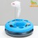 Cat toy "Mysterious Circle - Fish", Mouse on the spring and ball, 23 x 7 cm, blue/gray 79161