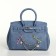 Women's bag on the Textura valve, small size, blue color