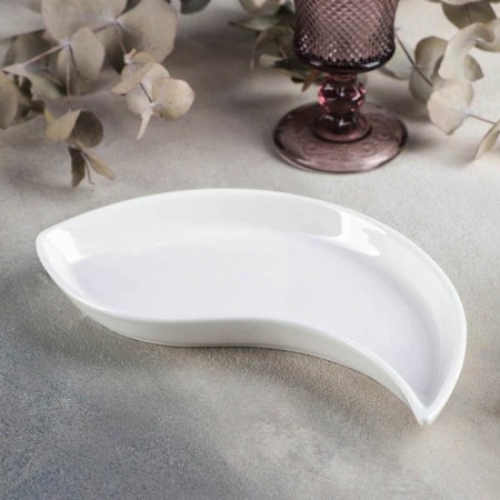 Porcelain dish Wilmax, 23 × 12 cm, white color