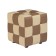 Chess pouf 400x400x420 beige-brown