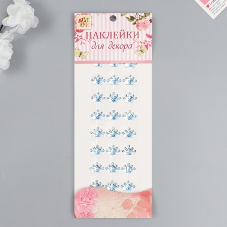 Sticker of rhinestones plastic "Crown" 6.9x31.2 cm