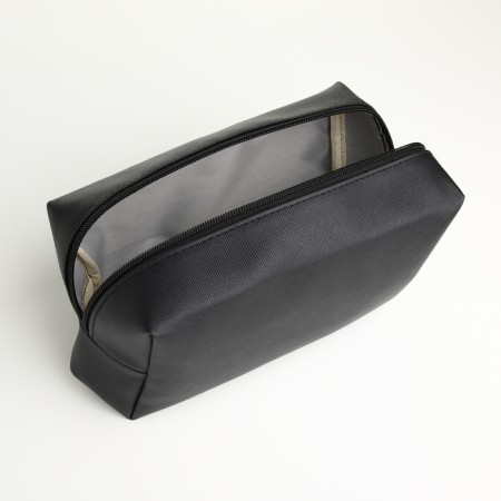 Cosmetic bag with lightning, black color-2