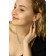 Set 2 objects: earrings, Knock "Shine" Laurie, white color in silver, 45 cm