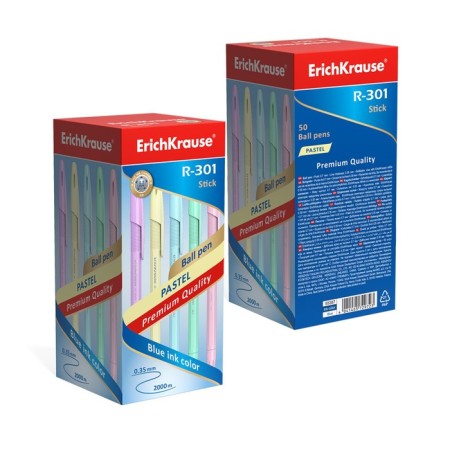 Ballic handle Erichkrause R-301 Pastel Stick, node 0.7 mm, blue ink blue-3
