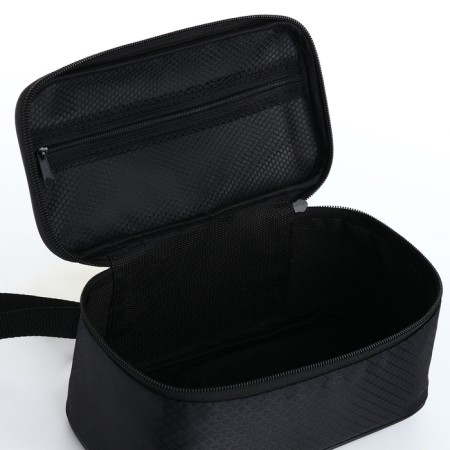 Cosmetic bag with lightning, black color-2