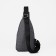 Male sling bag from textiles, gray color