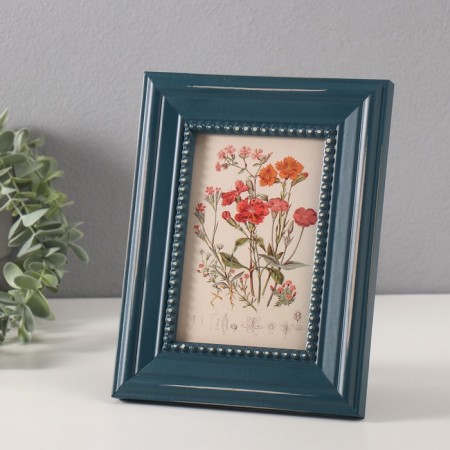 Photo frame MDF 10x15 cm "Beads with dots" blue 2.2x17.2x22.2 cm-1