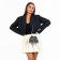 Female bag on a puff, silver color