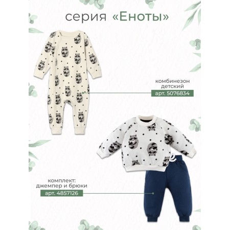 Set: jumper and pants crumb I am "raccoons", height 62-68 cm-19