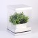 Box for flowers with a vase and PVC are folding windows, 16 x 23 x 16 cm, silver