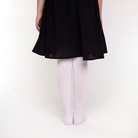 Pantyhose children, white color, height 140-146 cm-5