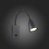 Wall lamp GU10, 1x3W, 6x24 cm, black color