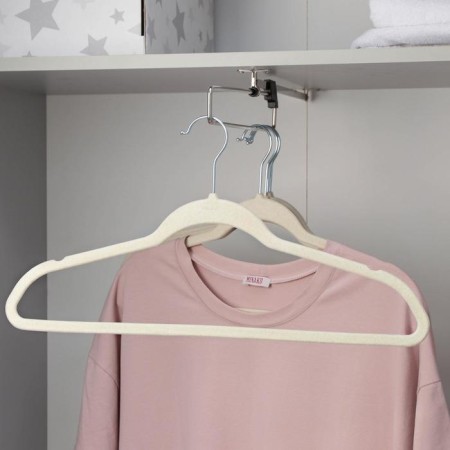 Clothing shoulders, size 46-48, flocked coating, price per pcs, white color