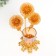 Summary metal, glass per 1 candle "Golden Dandelion" D-5 cm 9.5x11x20 cm