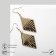 Hanging earrings "rhombus" double, the color is golden-black, 6 cm