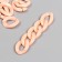 Decor for creativity Plastic "Ring for the chain" Pastel peach set 25 pcs 2.3x1.65 cm