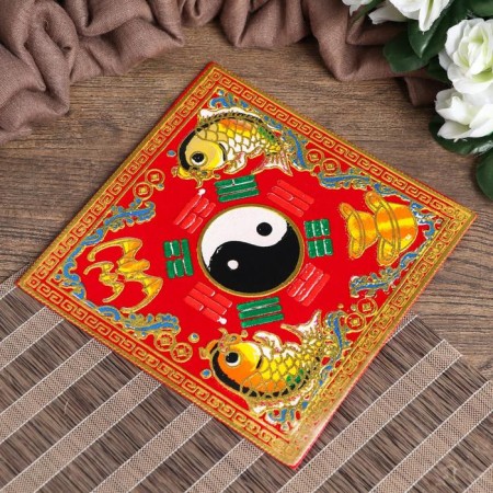 Cash napkin 17x17 cm "Yin-Yang fish"-1
