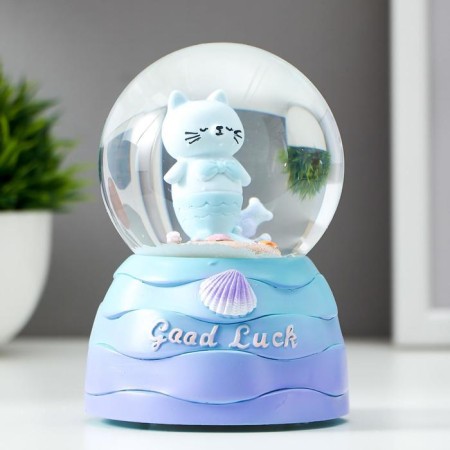 Souvenir polystone water ball light, music "Kotorusalka" d = 8 cm mix 12x8.5x8.5 cm-2