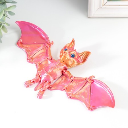Souvenir-Antistress "Bat Bartog Mouse" 23.5x11.5x3.8 cm, pink chameleon-2