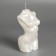 Figure candle Lacked "Women's silhouette", 10 cm, pearl