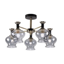 Front Economic light 10042/5AB+BK GR, 5x60W, E27, 33x56x56 cm, bronze color