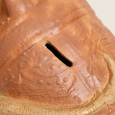 Piggy bank "Snake with a jug" ocher, 20x35x15cm-3
