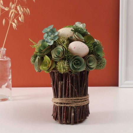 Decor "Easter green bouquet" 20x20x22 cm-2