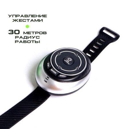 Radio controlled machine "Turbbo drift", voice control, shoots missiles, green color-3