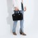 Olivi-sakvoyzh bag on lightning, a long belt, black color