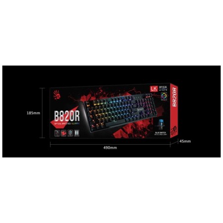 Player wire keyboard A4 Bloody B820R Red Switch black-6