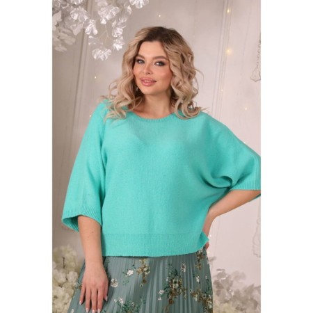 Female jumper, size 58, turquoise color-6