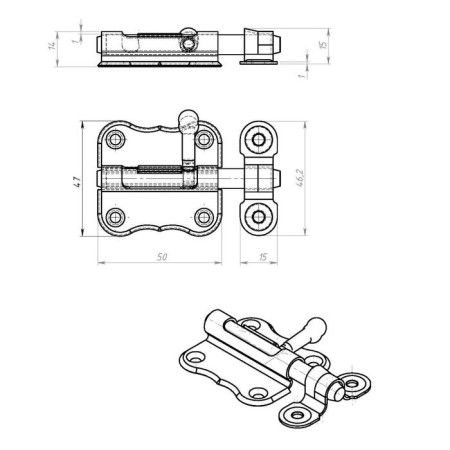 Clot of Tundra Tundra ZT-2, zinc coating, 1 pc.-3