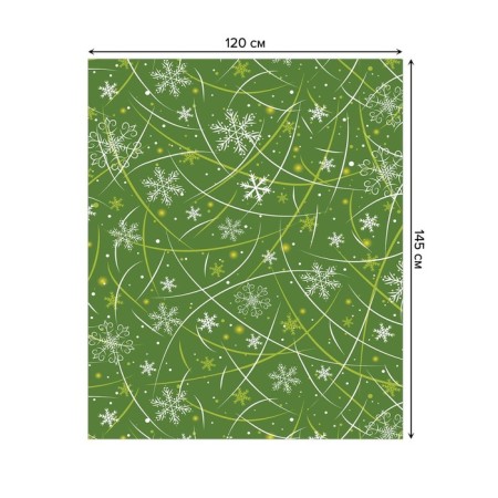 The tablecloth "Nice Snowflakes", rectangular, Saten, size 120x145 cm-1
