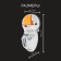 Holder for shower watering can Zein Z74, on vacuum suction cup, plastic, chrome/orange