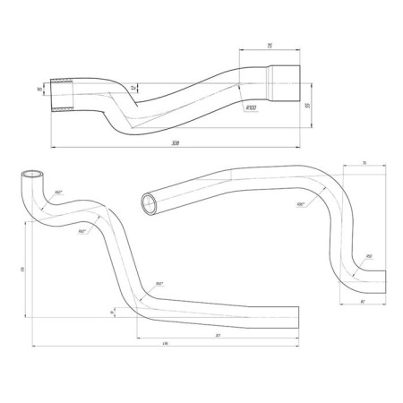 Grant-cooled pipes AT LADA 2190-1303025, Luzar LPK 01192-2
