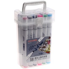 Set of markers for sketching bilateral 18 pieces/18 colors