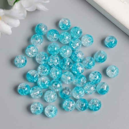 Beads for creativity Plastic "Soap bubble of blue and white" set of 20 grams 0.8x0.8x0.8 cm-1