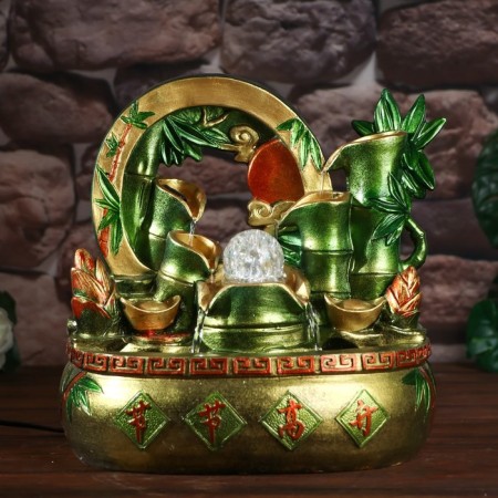 The desktop fountain from the network, the backlight "Bamboo and ingots" 31.5x32x20.5 cm