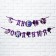 Garland on the tape "Happy Birthday!", Violet, 250 cm