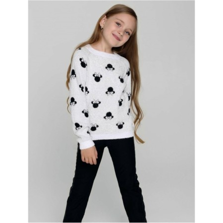 Джемпер для девочек Conte Elegant , рост 110-116 см, цвет classic white-black-1