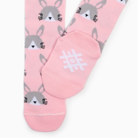 Pantyhose children's kaftan "bunnies" 104-110 cm, pink-3
