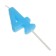 Candle in a cake on a skewer, number 4, mix, 4.5x2.5 cm