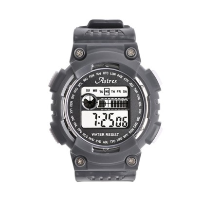 Electronic watch watches Astres, D-4.8 cm, silicone strap, waterproof, gray
