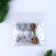 Brongs for the decor "Snowflakes" silver, 6 pcs.