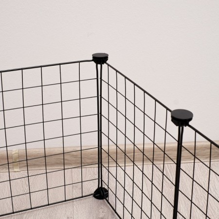 Coaters 12 sections, metal, 105 x 105 x 35 cm, (35 x 35 cm link), black-3