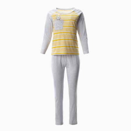 Homemade kit (longshille/pants), yellow color, size 52-6