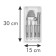 Tiles for cutlery Flexispace, 29.6x14.8 cm