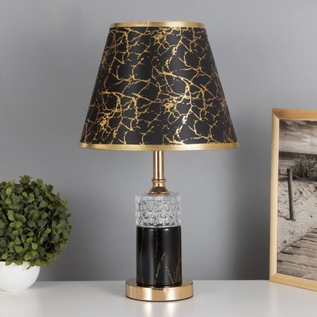 Table lamp "RAMAR" 1x40W E27+backlight, black/gold 27x27x48cm